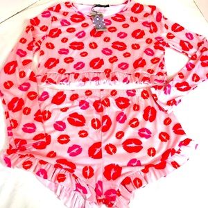 NEW Boohoo 2Pc Lounge Set Sz Med Polyester
